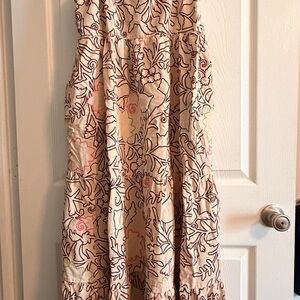 Knox Rose Cream Maxi Dress with Brown and Pink Floral Print